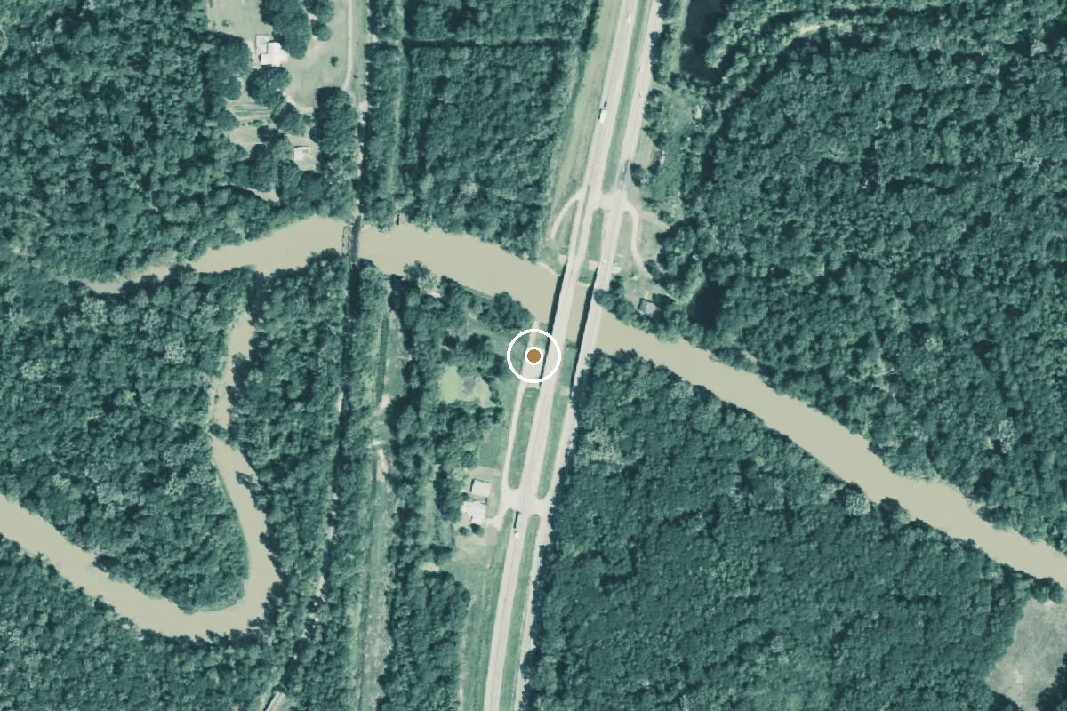 Aerial view of Neches Boat Ramp