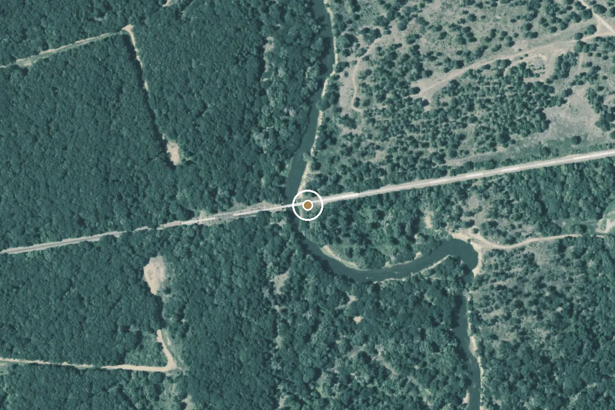Aerial view of Neches River Boat Ramp