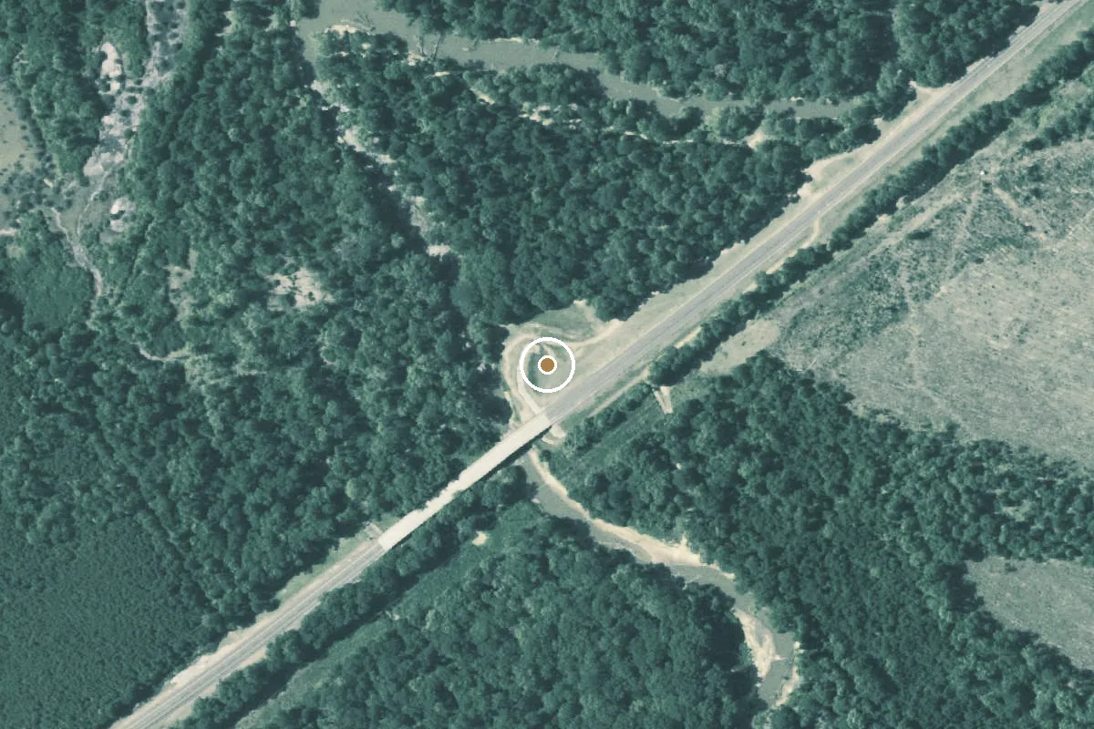Aerial view of Neches River Boat Ramp
