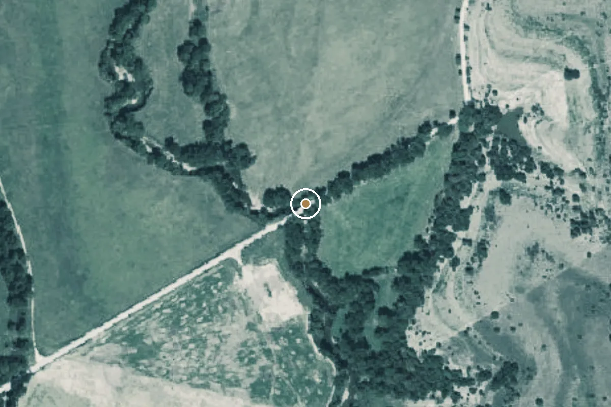 Aerial view of North Bosque River Boat Ramp