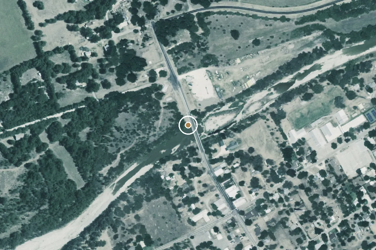 Aerial view of North Bosque River Boat Ramp