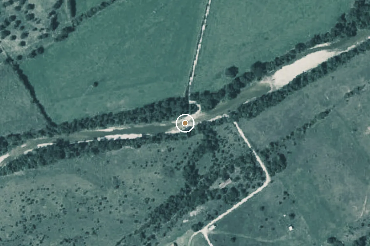 Aerial view of North Bosque River Boat Ramp