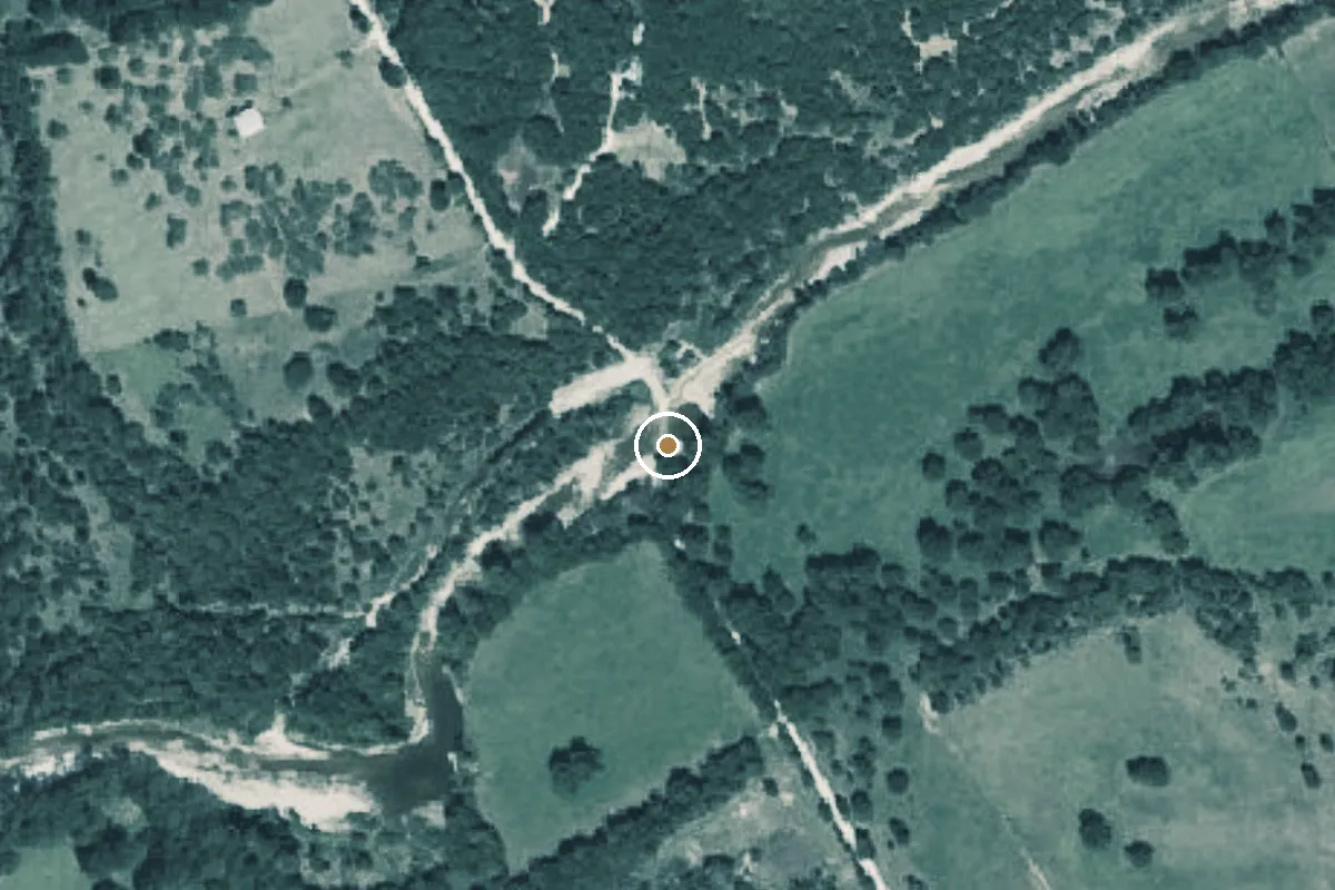 Aerial view of North Bosque River Boat Ramp