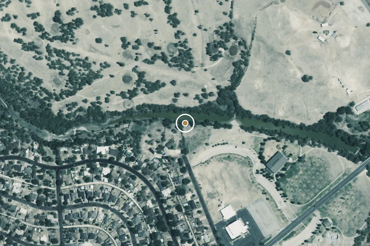 Aerial view of North Concho River Boat Ramp
