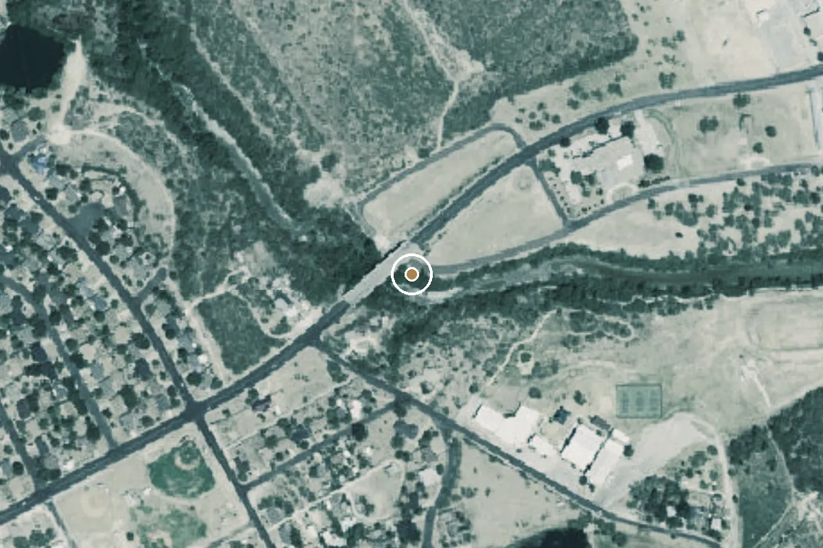 Aerial view of North Concho River Boat Ramp