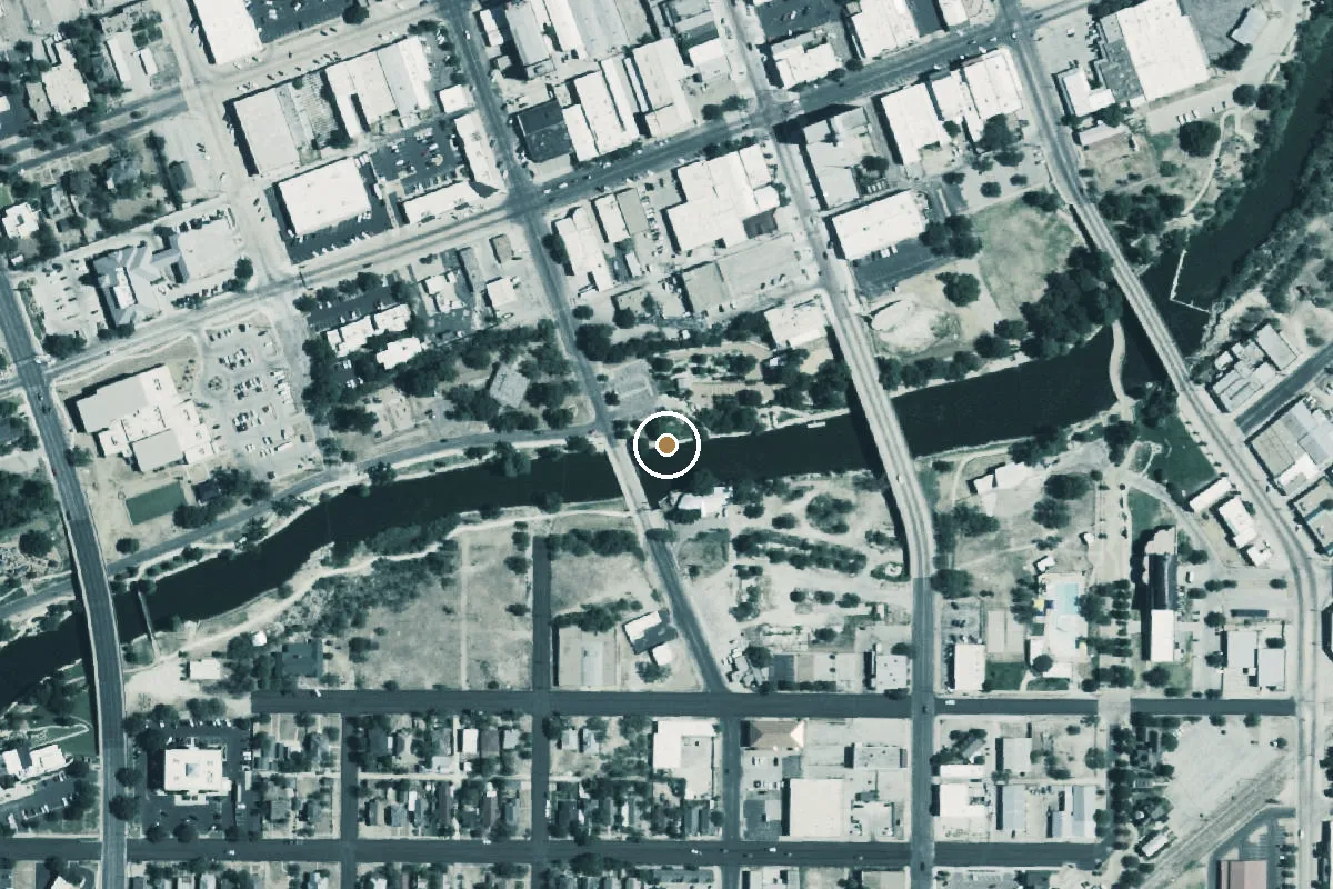 Aerial view of North Concho River Boat Ramp