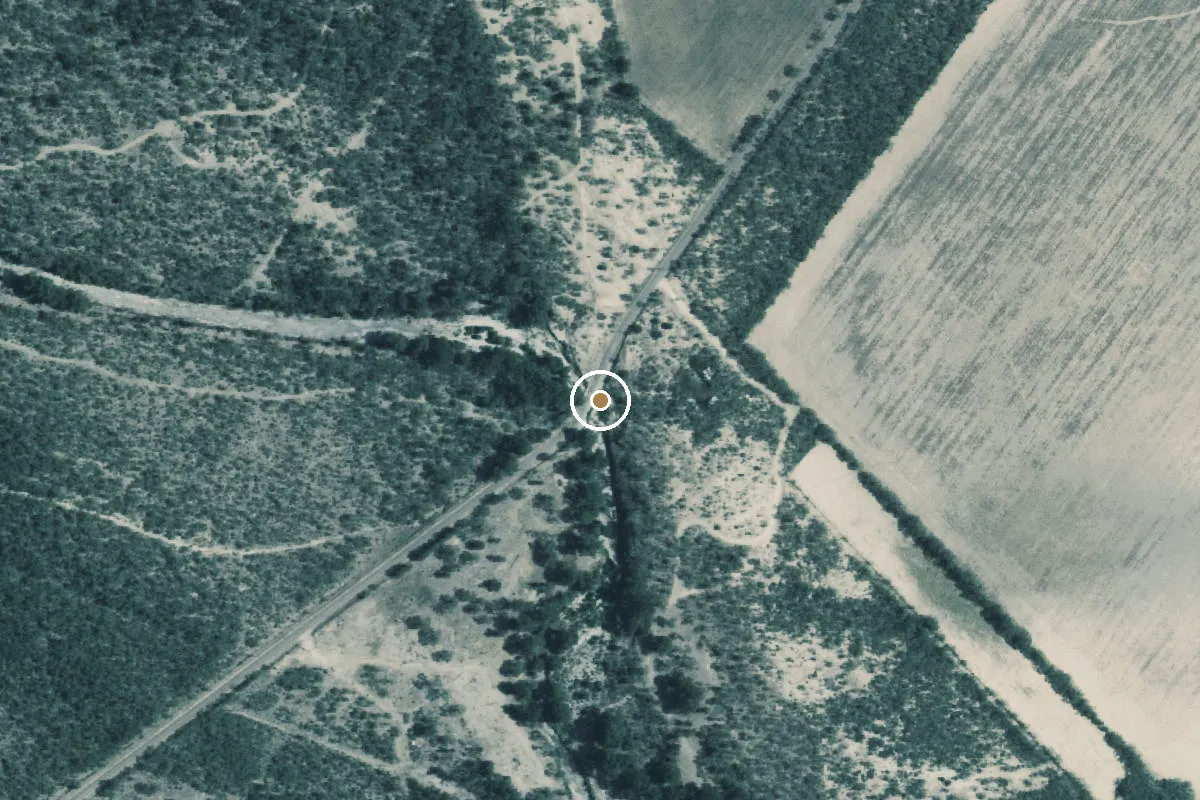 Aerial view of North Concho River Boat Ramp