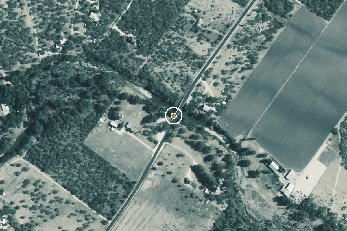Aerial view of North Concho River Boat Ramp