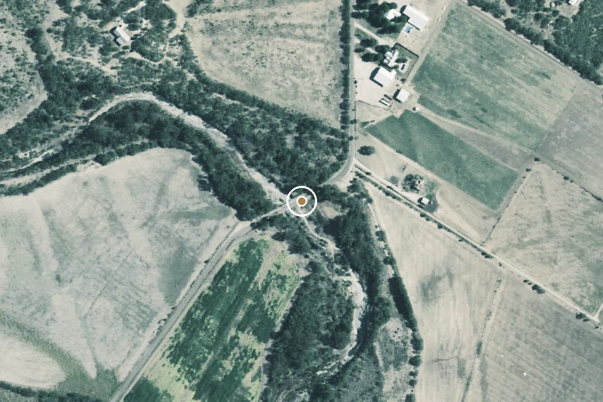 Aerial view of North Concho River Boat Ramp