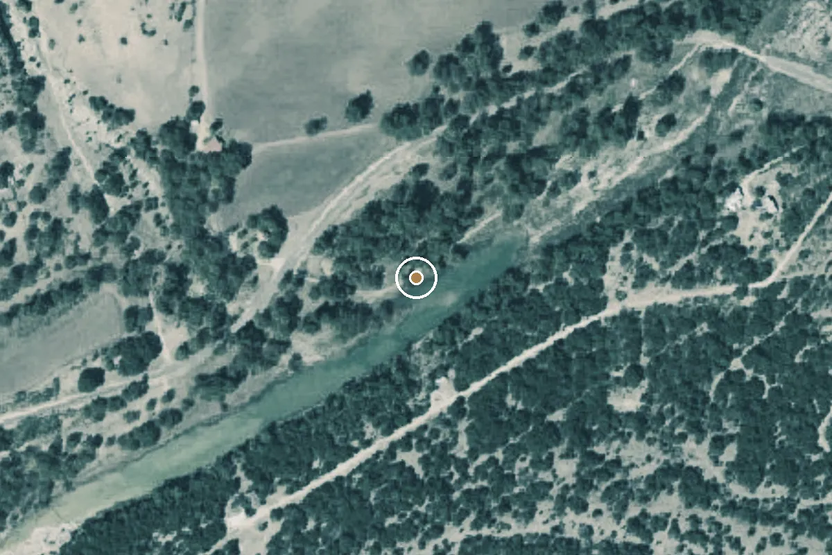 Aerial view of North Llano River Boat Ramp