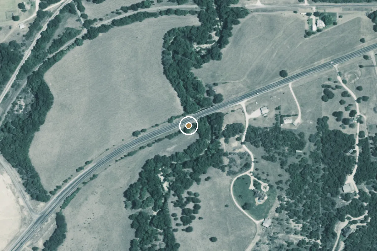 Aerial view of North Paluxy River Boat Ramp