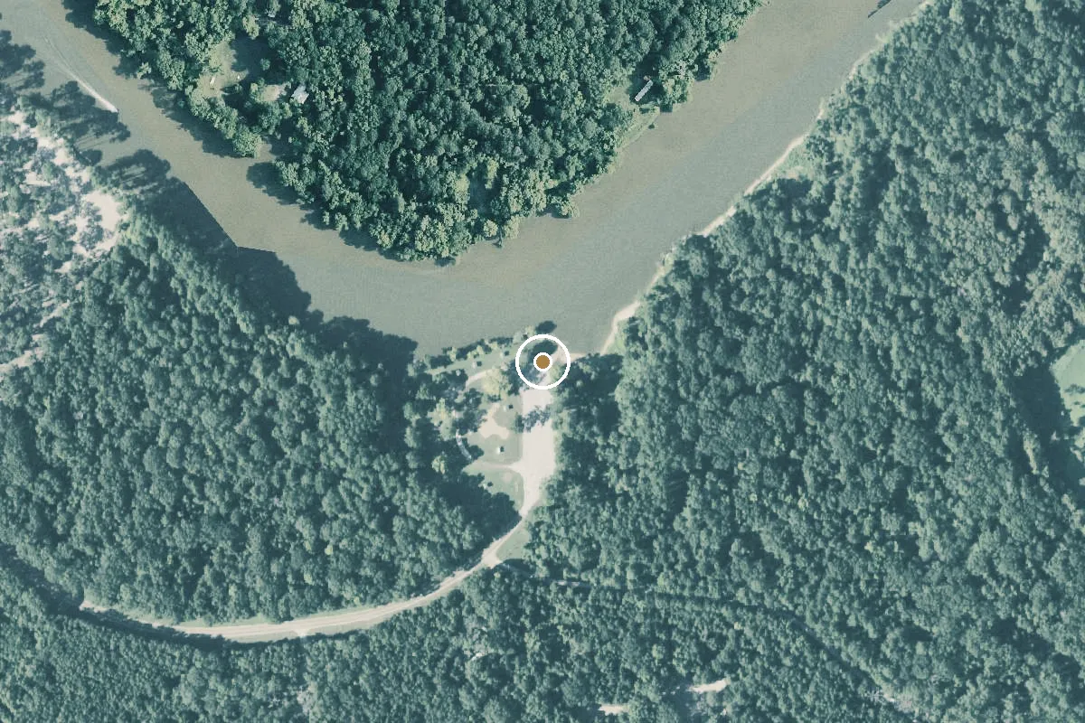 Aerial view of North Toledo Bend Wildlife Management Area Boat Ramp