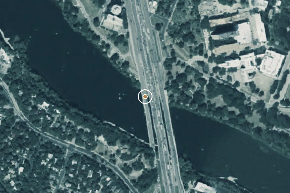 Aerial view of Norwood Tract at Town Lake Metropolitan Park Boat Ramp