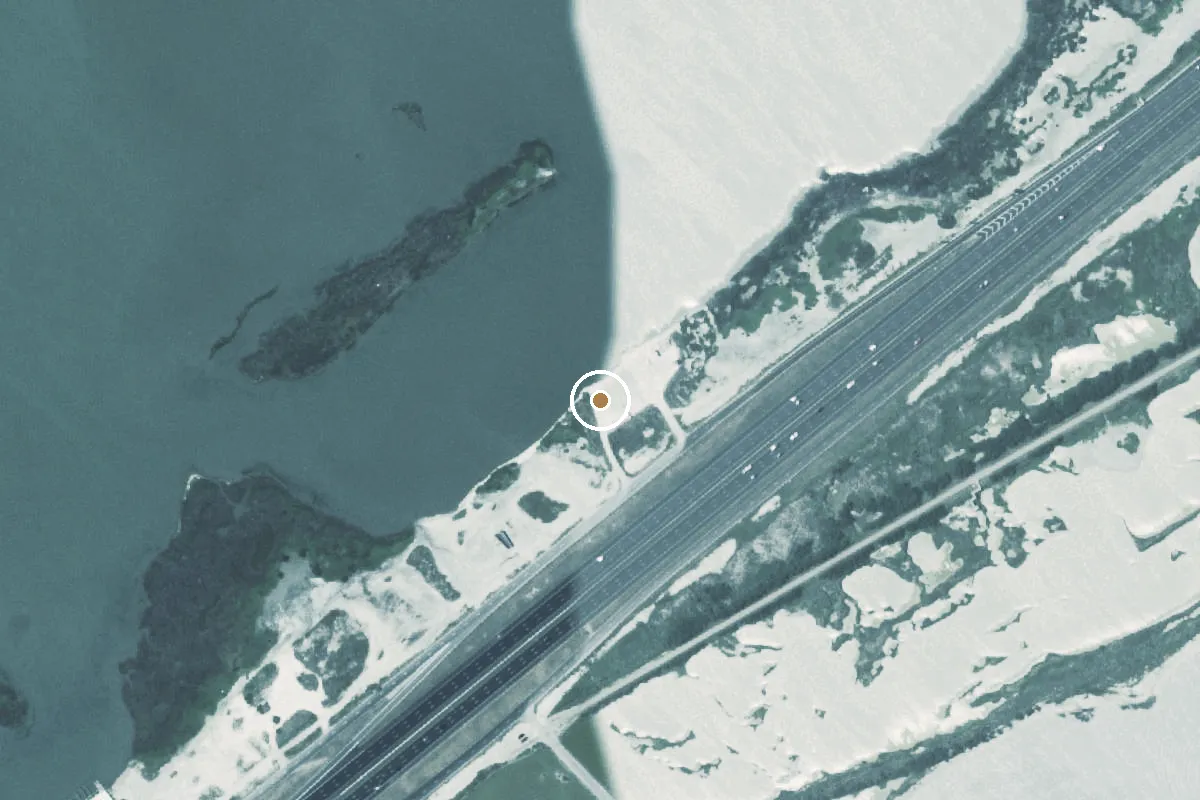Aerial view of Nueces Bay Boat Ramp