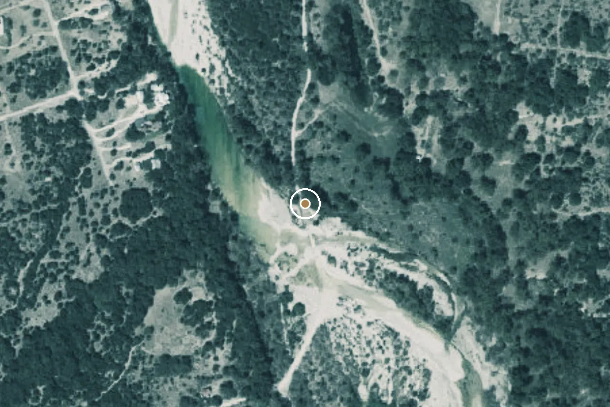 Aerial view of Nueces River Boat Ramp