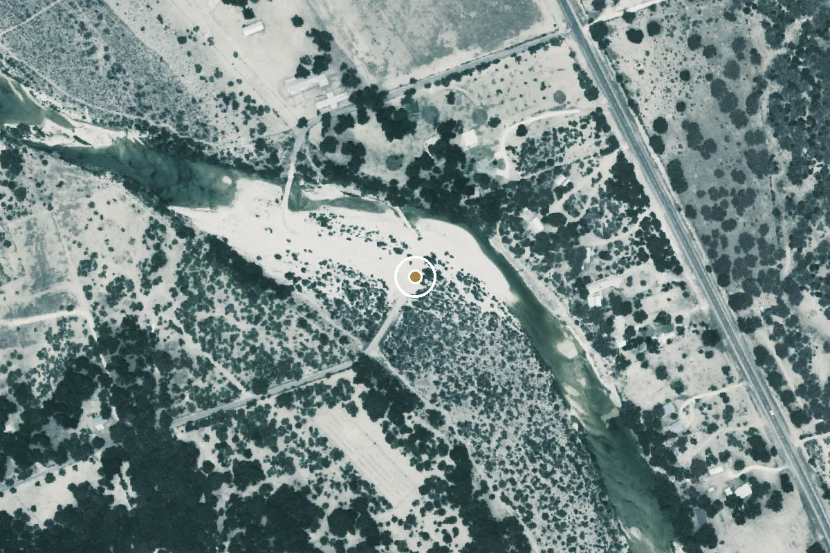 Aerial view of Nueces River Boat Ramp