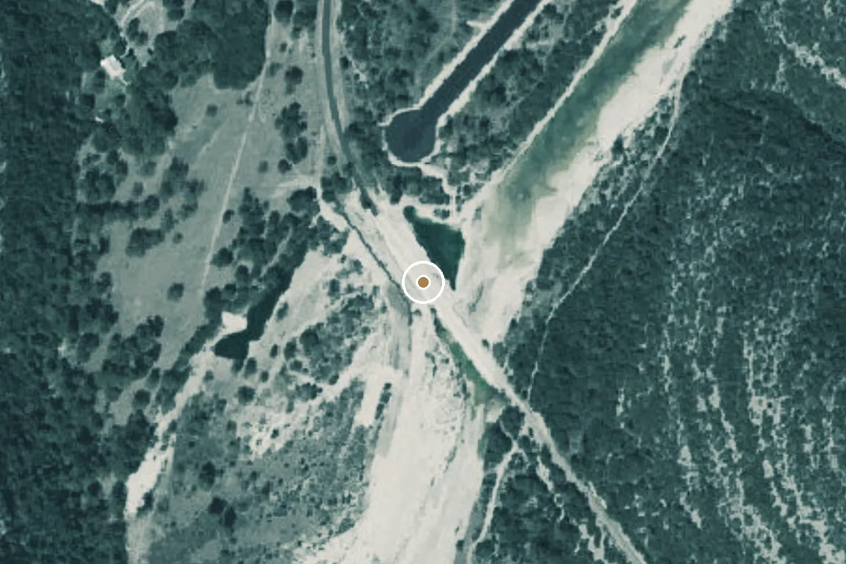 Aerial view of Nueces River Boat Ramp