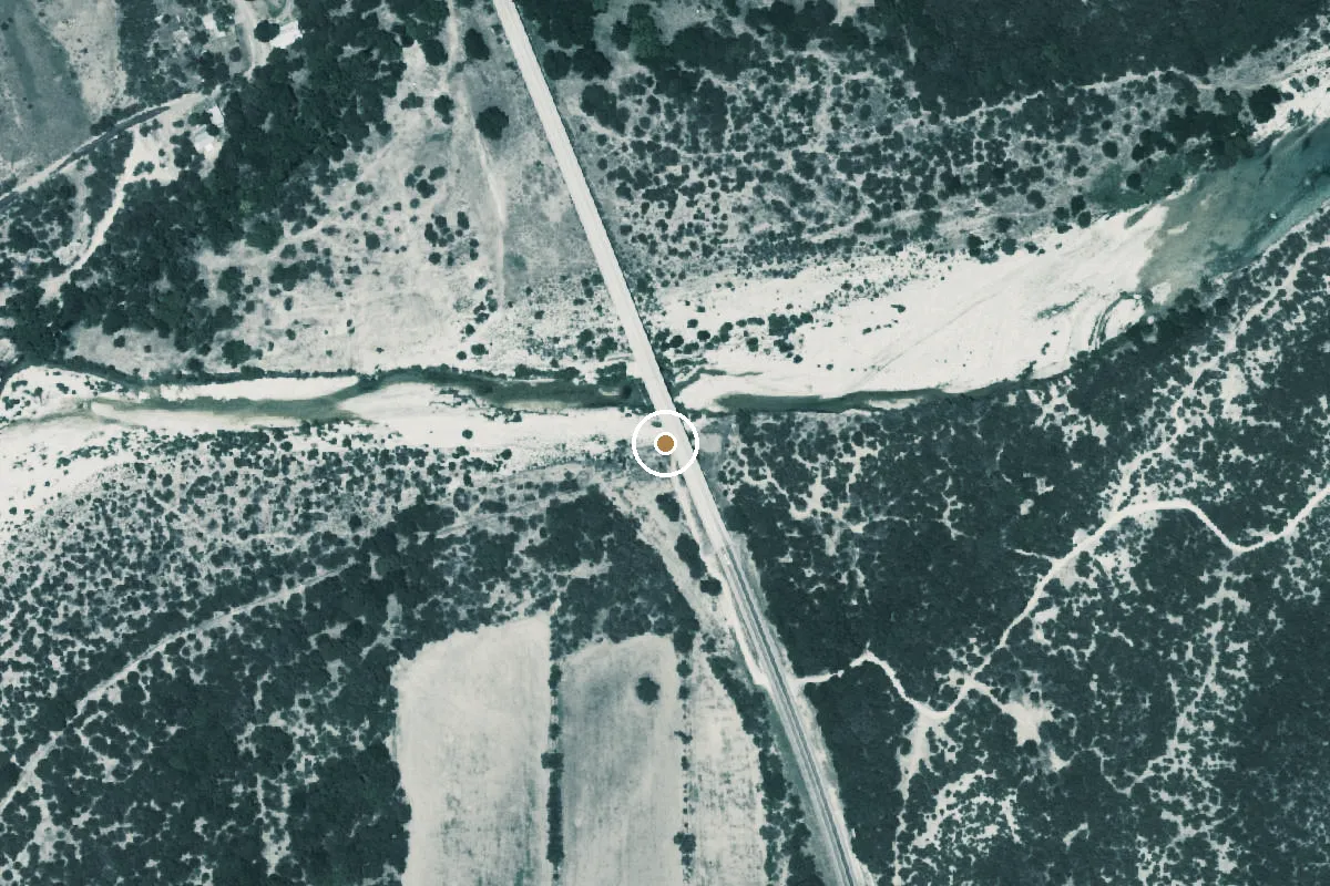 Aerial view of Nueces River Boat Ramp