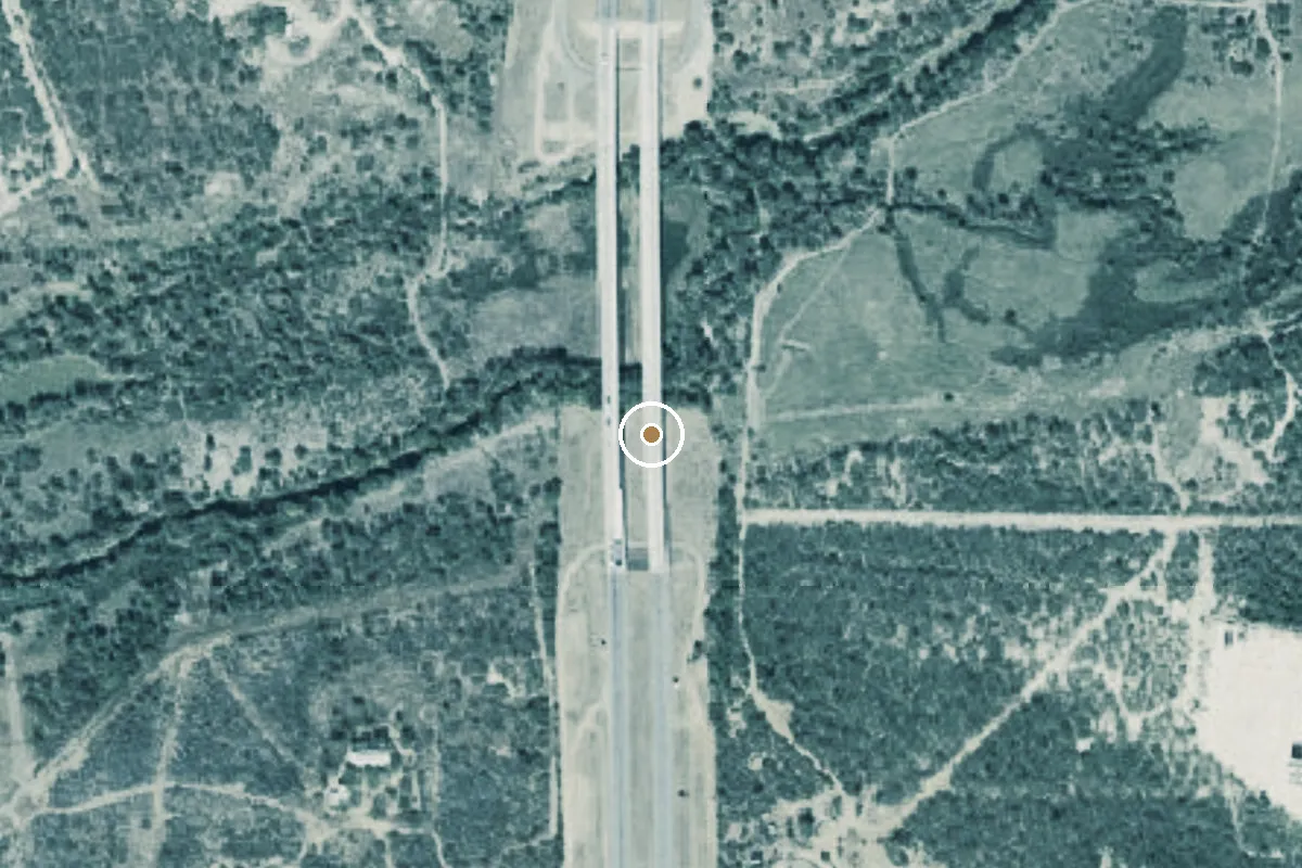 Aerial view of Nueces River Boat Ramp