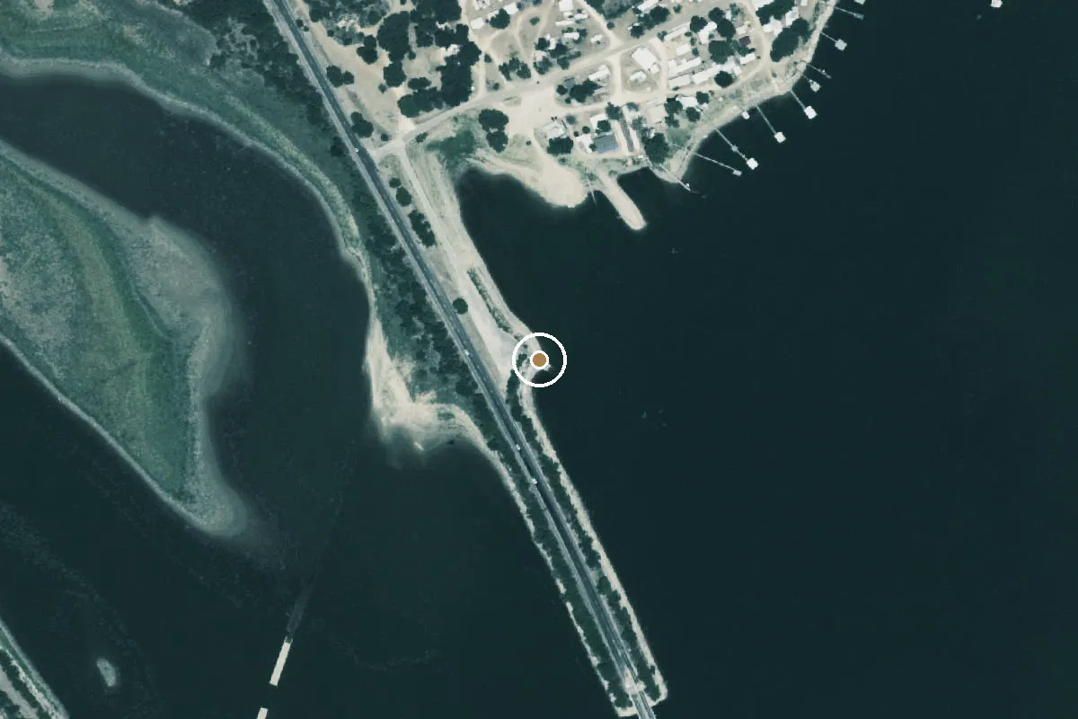 Aerial view of Oak Creek Lake Boat Ramp