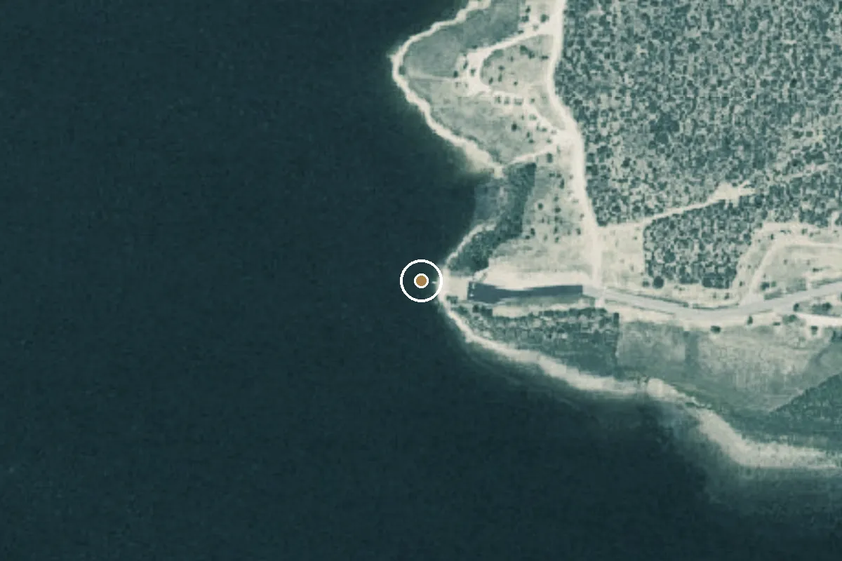 Aerial view of O.H. Ivie Reservoir Boat Ramp
