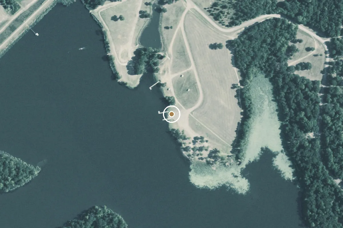 Aerial view of Old City Lake Boat Ramp