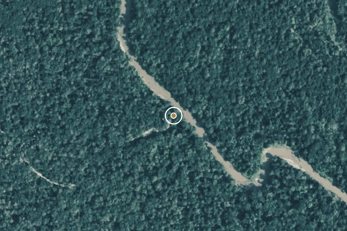 Aerial view of Old Sabine Bottom Wildlife Management Area Boat Ramp