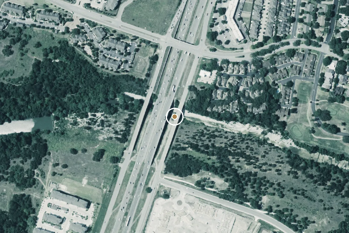 Aerial view of Onion Creek Greenbelt Boat Ramp