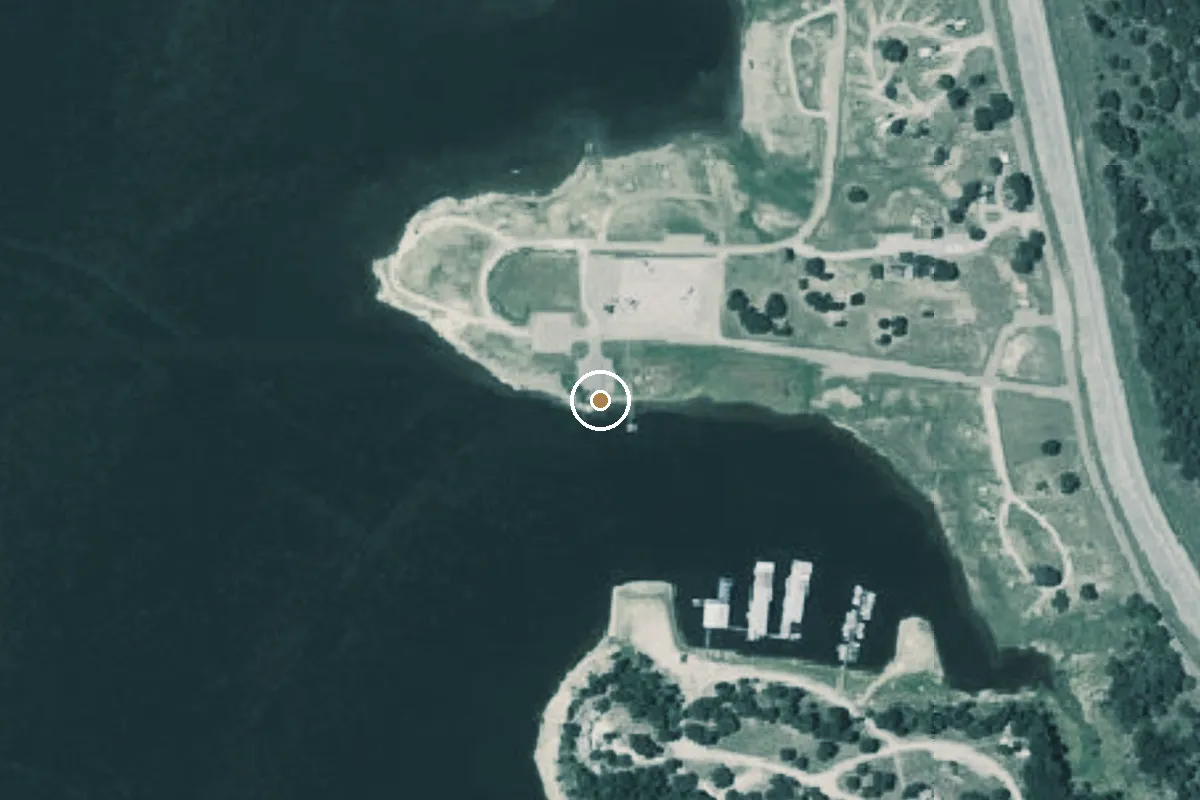 Aerial view of Overlook Park Boat Ramp