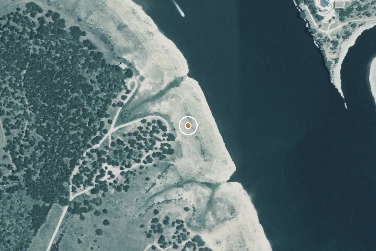 Aerial view of Pace Bend Park Boat Ramp