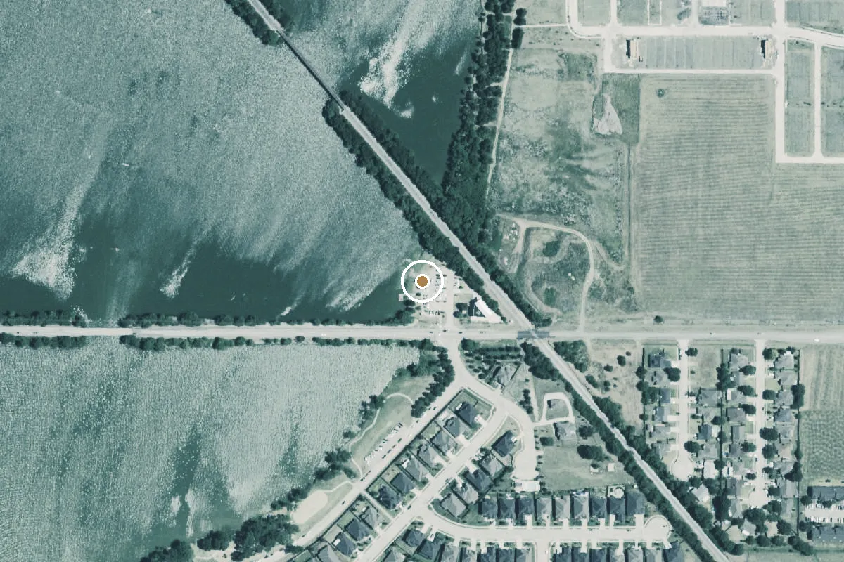 Aerial view of Paddle Point Park Boat Ramp
