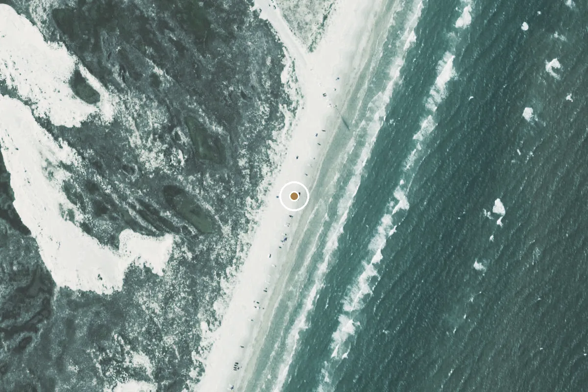 Aerial view of Padre Island National Seashore Boat Ramp