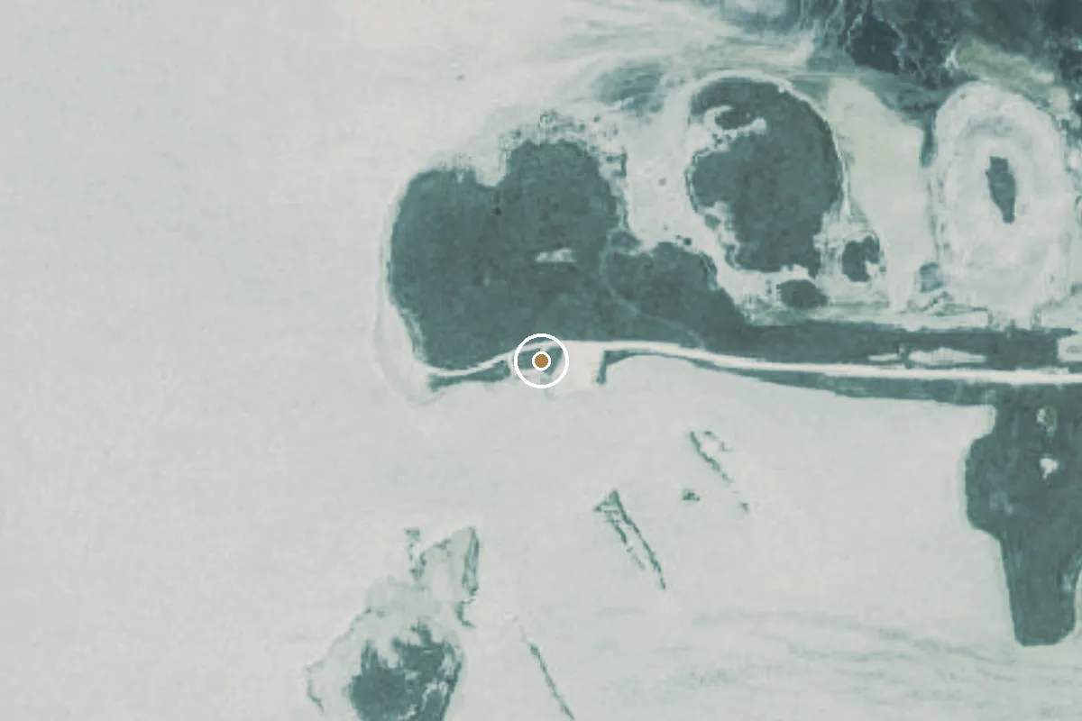 Aerial view of Padre Island National Seashore Boat Ramp