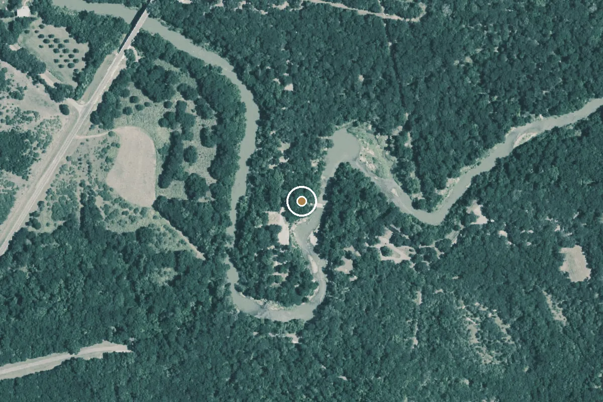 Aerial view of Palmetto State Park Boat Ramp