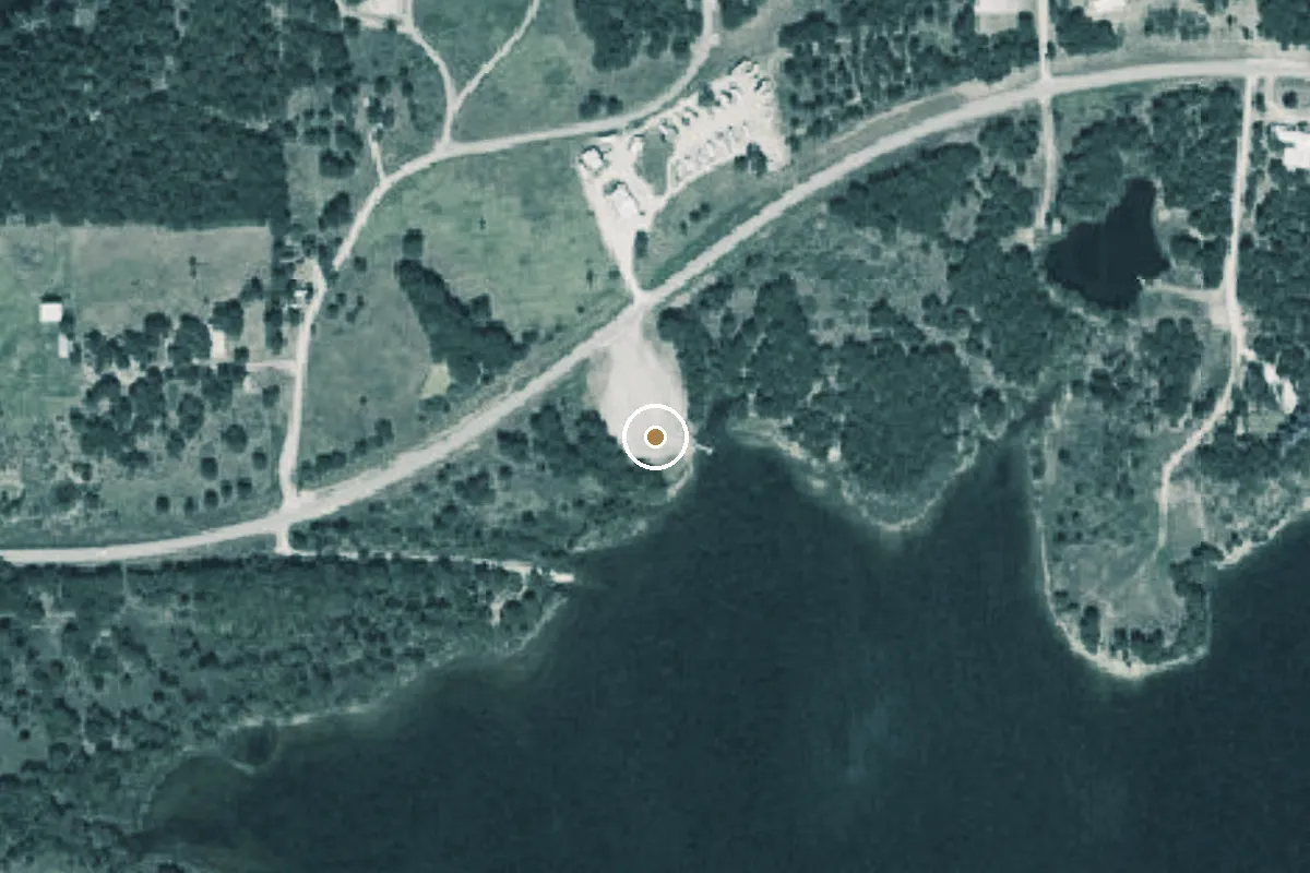 Aerial view of Palmetto State Park- Oxbow Lake Boat Ramp