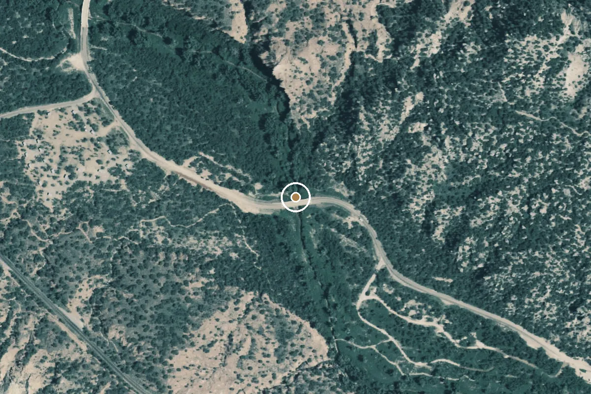Aerial view of Palo Duro Canyon State Park Boat Ramp