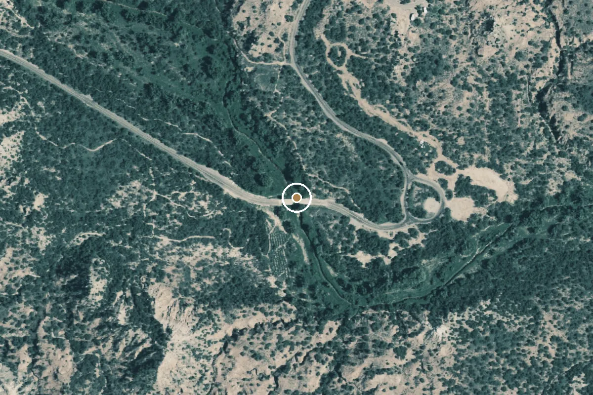 Aerial view of Palo Duro Canyon State Park Boat Ramp