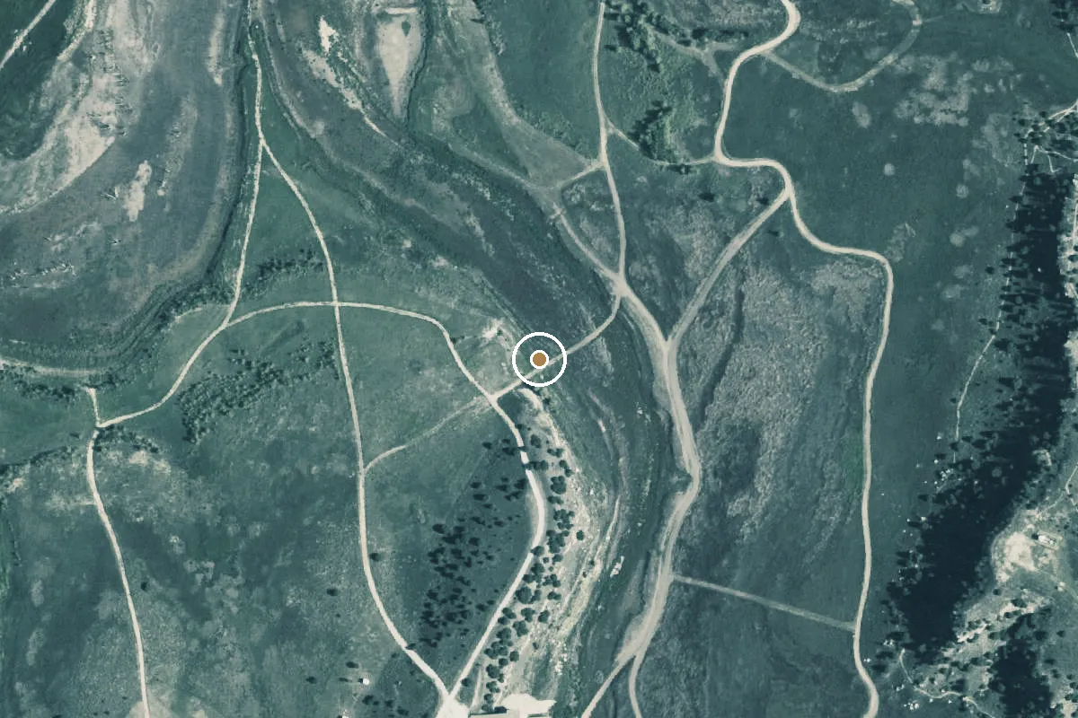 Aerial view of Palo Duro Lake Boat Ramp
