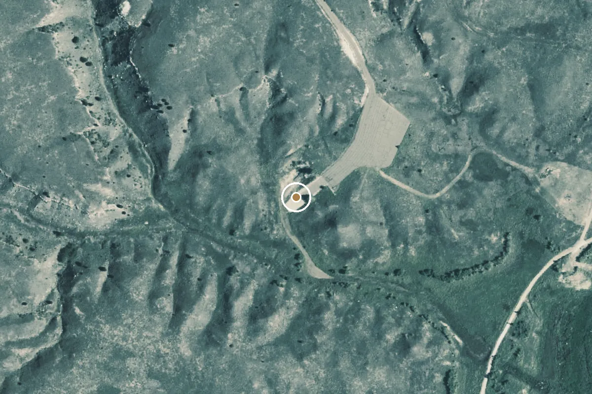 Aerial view of Palo Duro Lake Boat Ramp