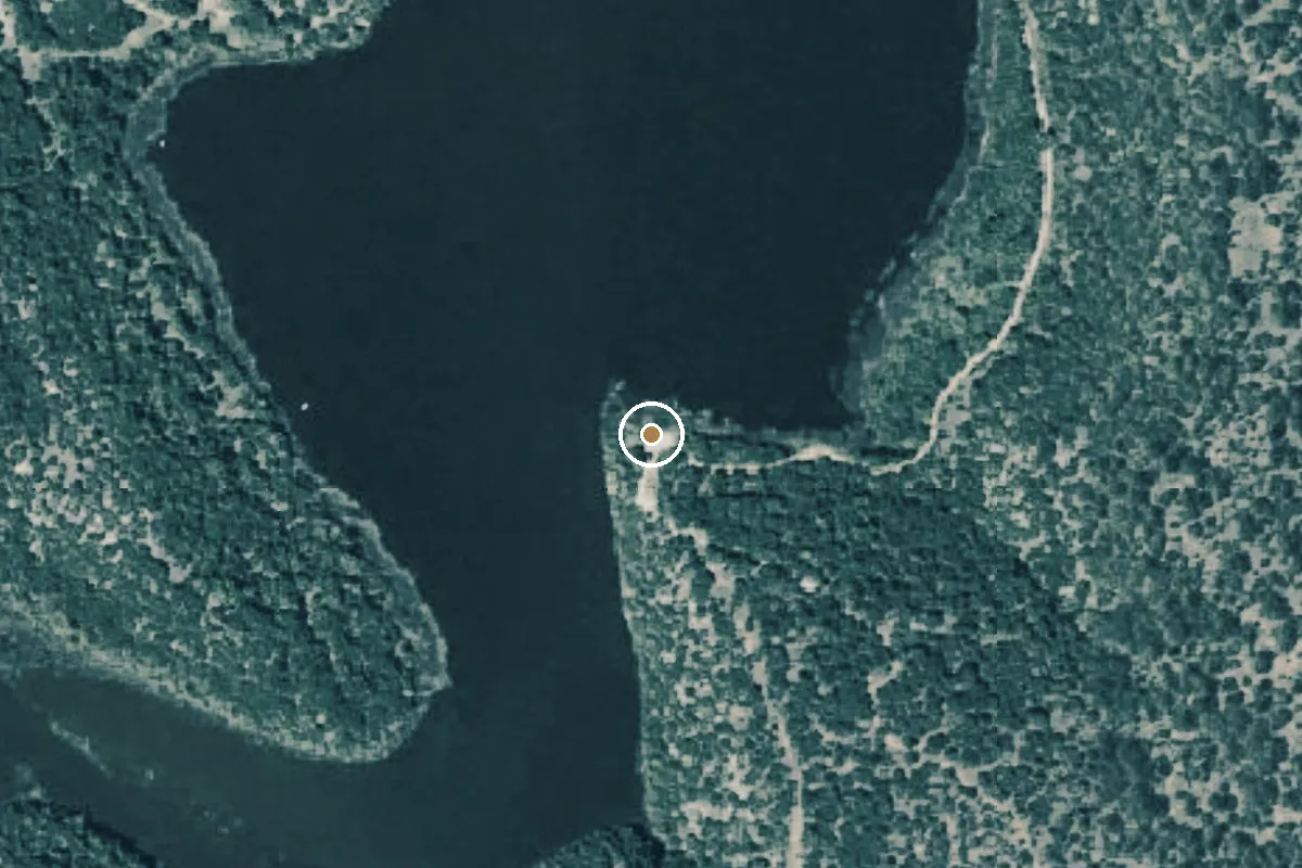 Aerial view of Palo Pinto Mountains State Park Boat Ramp