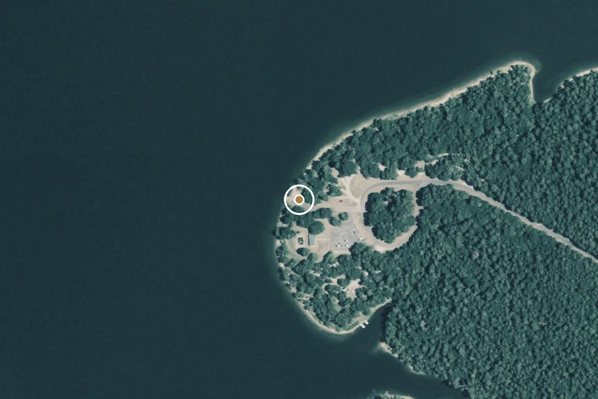 Aerial view of Pat Mayse Lake Boat Ramp
