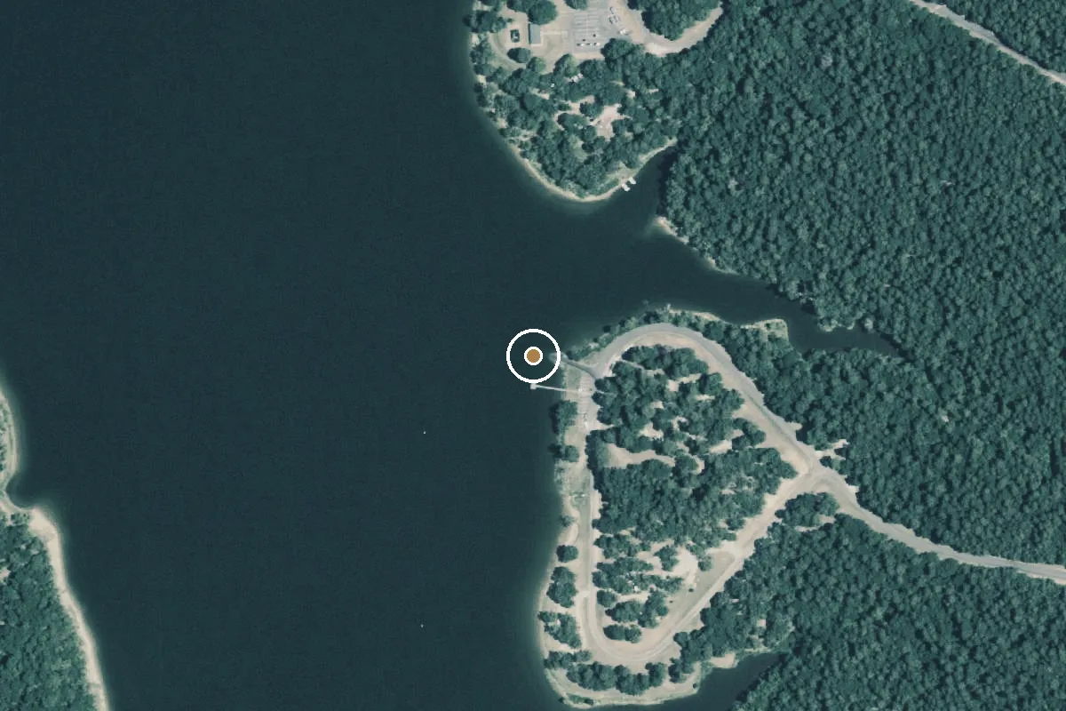 Aerial view of Pat Mayse Lake Boat Ramp