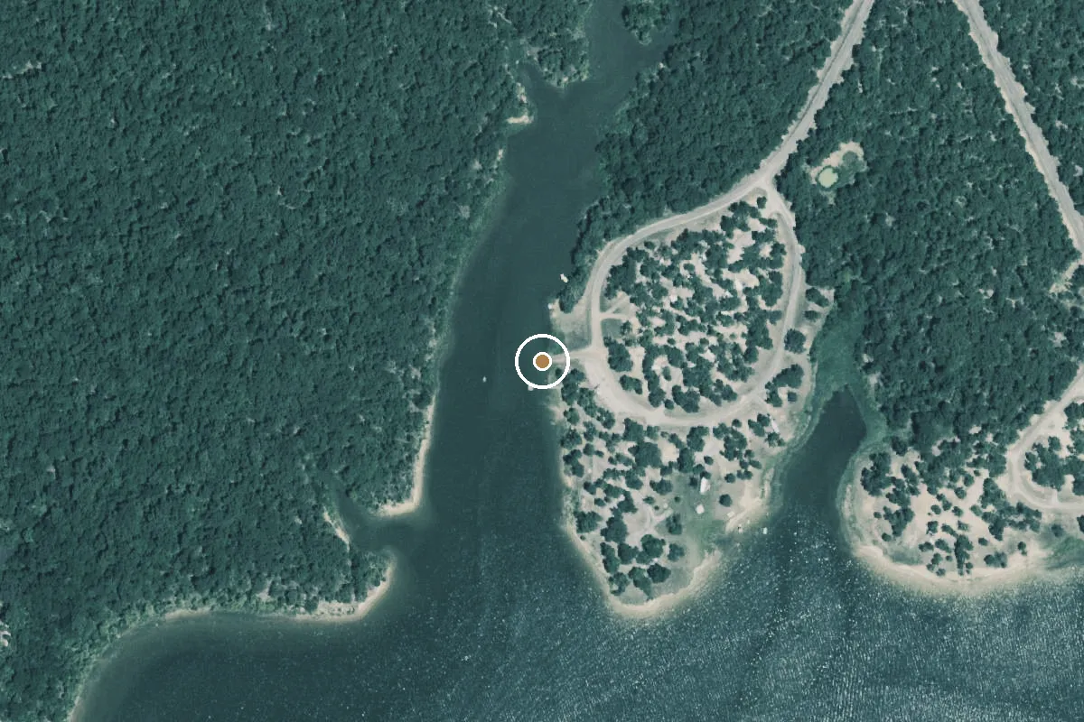 Aerial view of Pat Mayse Lake Boat Ramp