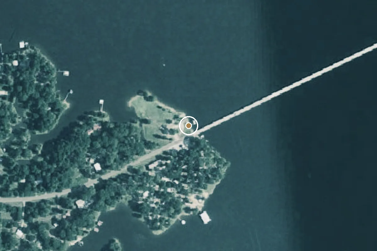 Aerial view of Patroon Bayou Boat Ramp