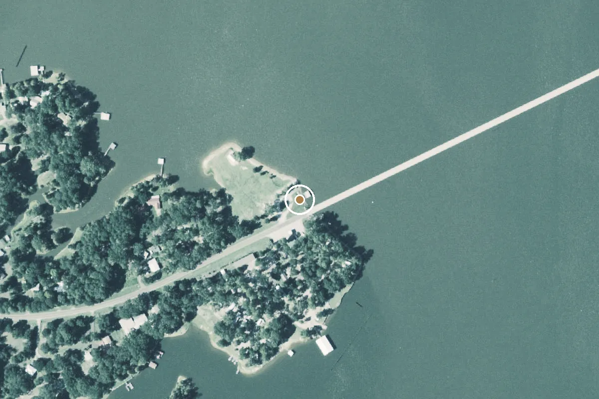 Aerial view of Patroon Bayou Boat Ramp