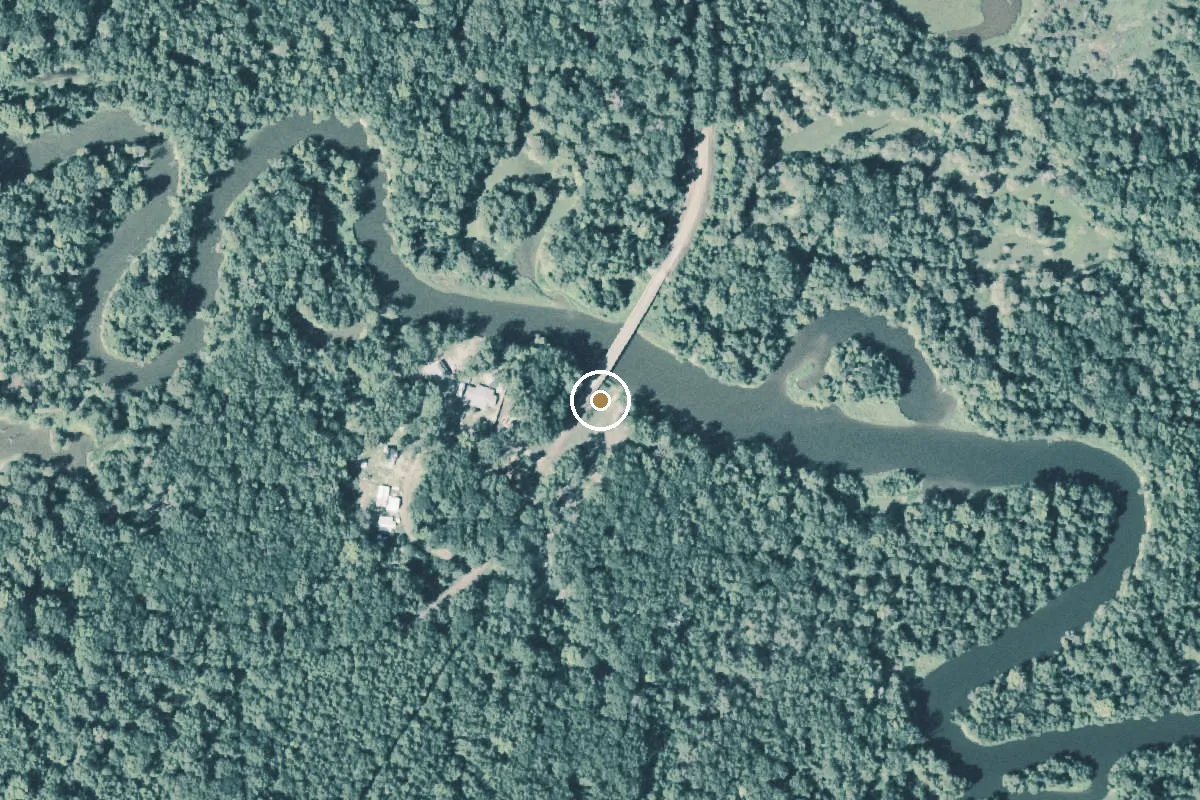 Aerial view of Patroon Bayou Boat Ramp