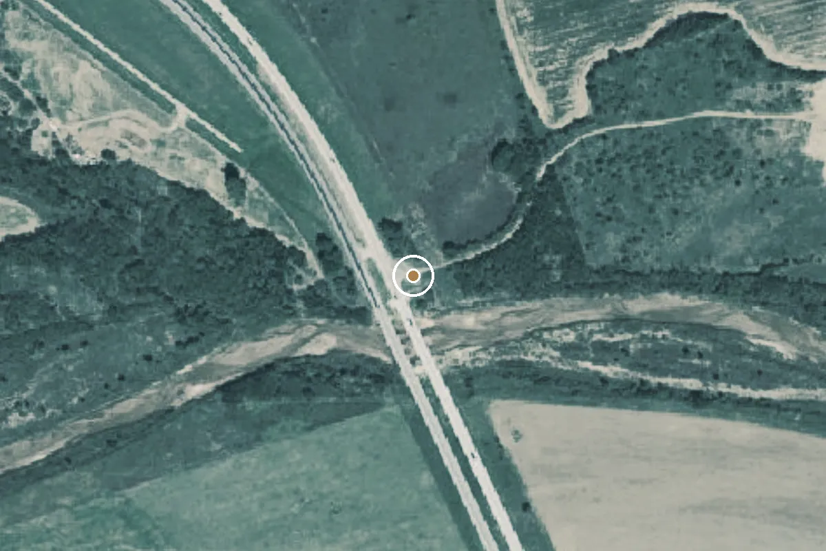 Aerial view of Pease River Boat Ramp