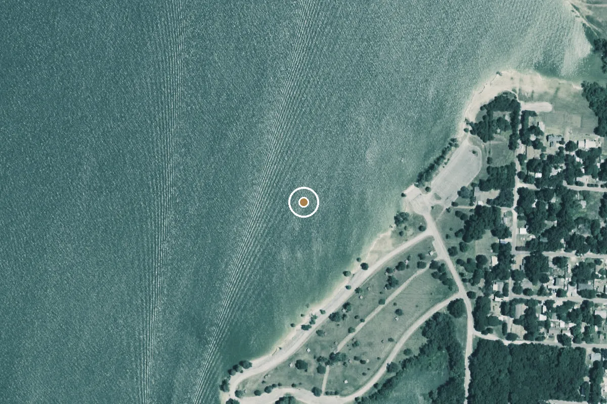 Aerial view of Pebble Beach Park Boat Ramp