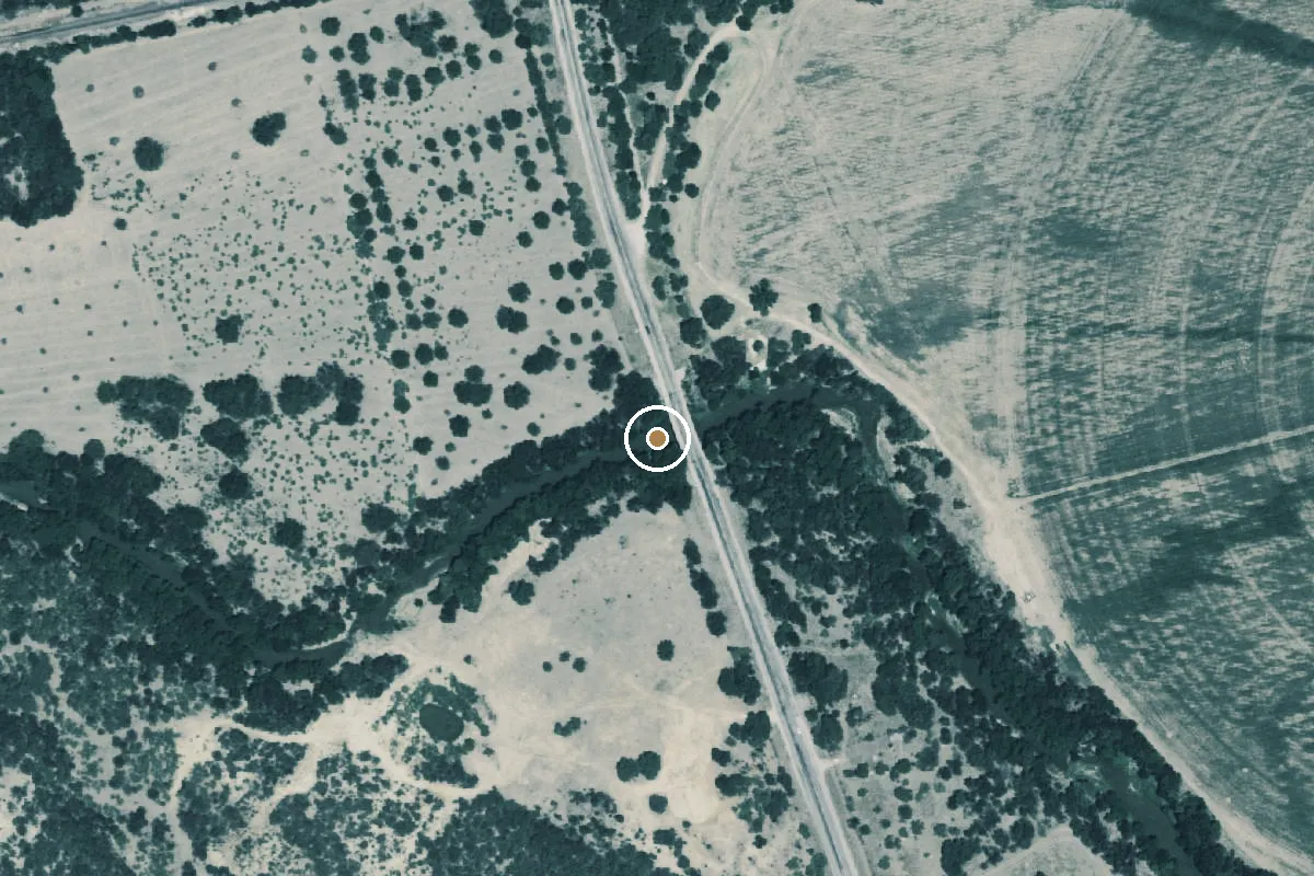 Aerial view of Pecan Bayou Boat Ramp