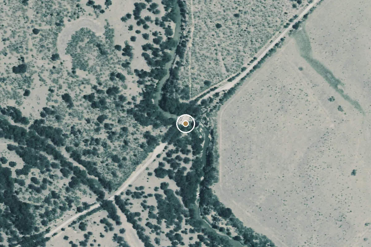 Aerial view of Pecan Bayou Boat Ramp
